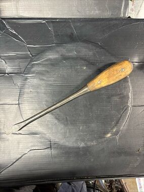 Vintage Flat Head Irwin Screwdriver - wood Handle, Steel Shaft